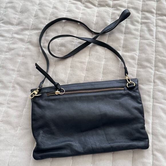 Pietro Alessandro Black Leather Crossbody Bag - Picture 2 of 4